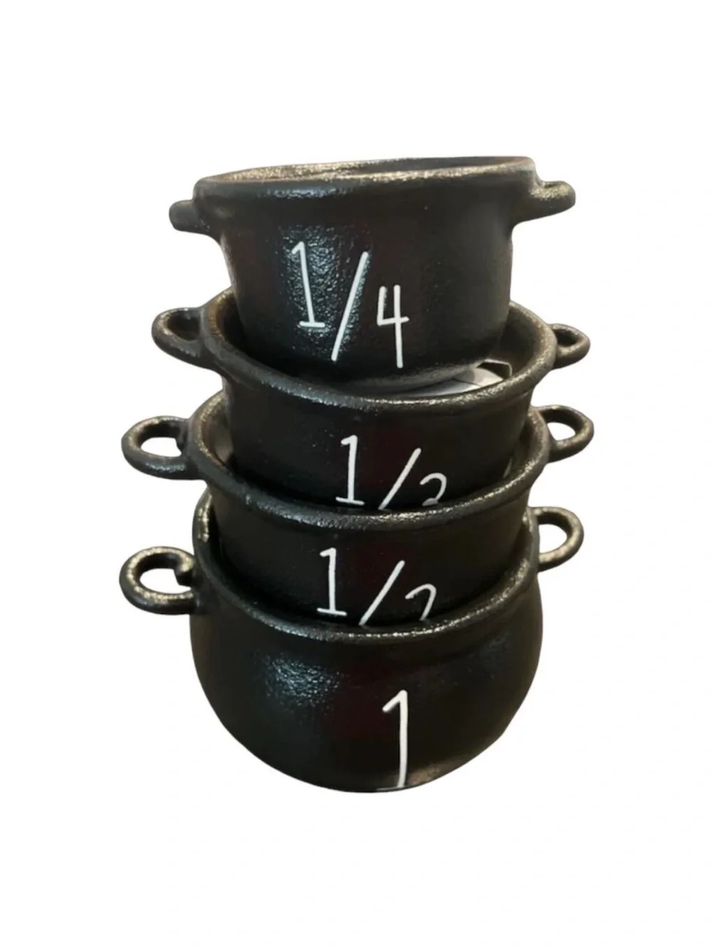 Rae Dunn Cauldron Measuring Cups Set
